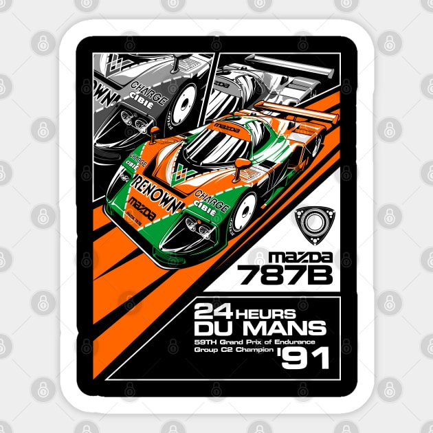 Mazda 787B DuMans '91 Sticker by rizadeli